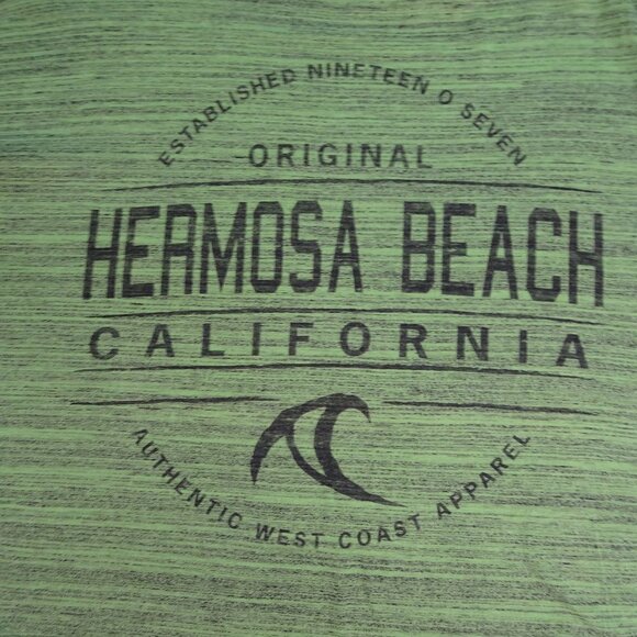 Hermosa Beach California Lime Shirt Large - Picture 3 of 5